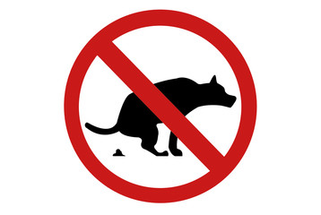 Déjection canine interdite