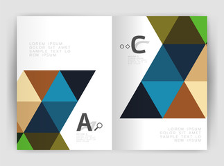 Modern business brochure or leaflet A4 cover template