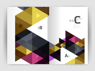 Modern business brochure or leaflet print cover template