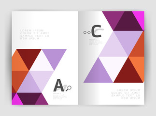 Modern business brochure or leaflet print cover template