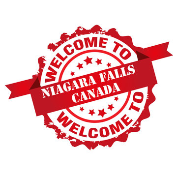 Welcome to Niagara falls Canada.Stamp.Sign.Seal.Logo