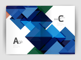 Print template modern elegant background triangle annual report