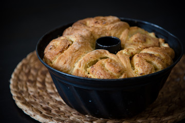 Homemade bread with cheese