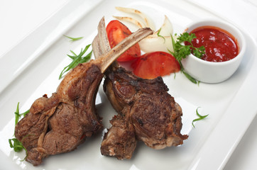 dishes of roast meat