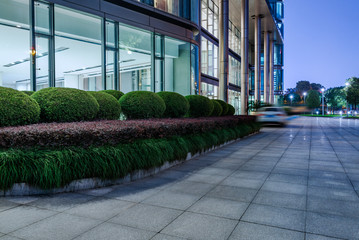 square of Shanghai financial district in China.