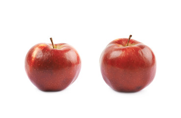 Single red ripe apple isolated