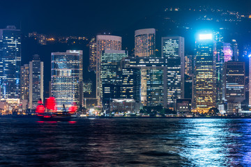Naklejka premium victoria harbor of Hong Kong,China.