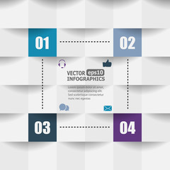 Modern paper infographics