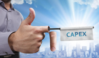 Business, Technology, Internet and network concept. Young entrepreneurs have a creative approach to the presentation: Capex