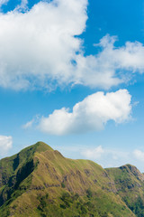 Fototapeta premium travel & hiking at Khao Chang Puak - Thong Pha Phum National Park's highest peak Kanchanaburi in Thailand