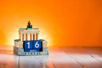 Naklejka premium April 16 Calendar Easter Germany