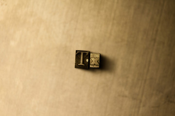 TX - close-up of grungy vintage typeset word on metal backdrop. Royalty free stock illustration.  Can be used for online banner ads and direct mail.