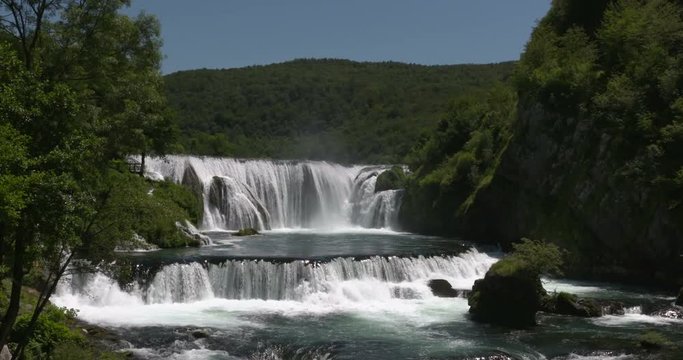 50P footage of Strbacki Buk, beautiful waterfall located in Bosnia and Herzegovina