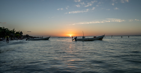 Obraz premium Holbox Mexiko Sonnenuntergang