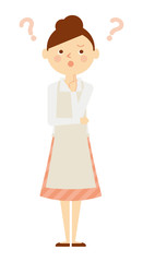 ？　主婦　疑問　説明　イラスト