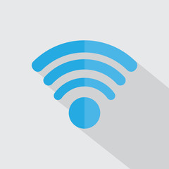 network, wi fi icon with shadow