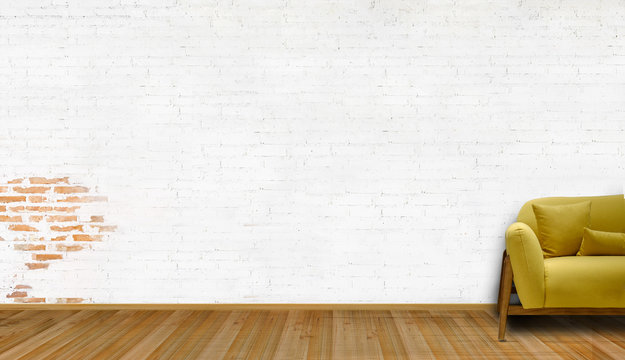 white room and wood parguet floor.