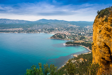 Cassis vu du Cap Canaille, Bouches-du-Rhône, Provence, France, 