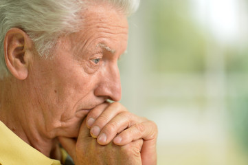 pensive senior man 