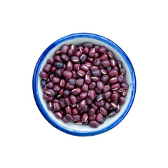  Kidney bean in bowl on white. This has clipping path.