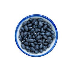  Vigna mungo in bowl on white. This has clipping path.