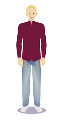 Digital vector illustration man pose standing