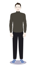 Digital vector illustration man pose standing