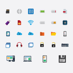 technology icons set 2