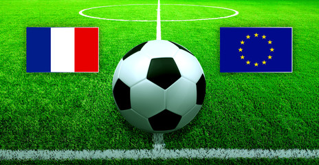 Obraz premium Soccer ball on the grass