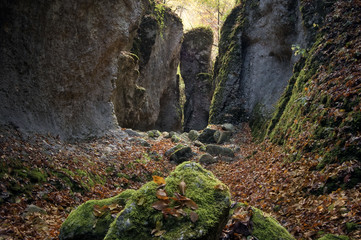 natural canyon with big cliffs wilderness landscape