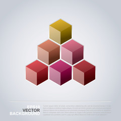 Obraz premium Colorful Cubes - Abstract Background Design