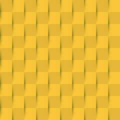 Seamless striped vector pattern from vertical rising and falling ribbons. Yellow and orange texture for your web site background