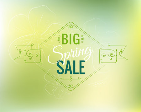 Big spring sale typography poster - Vector illustration. All elements can be edited to fit your layout.Sale background. Big sale. Sale tag. Sale poster.Eps 10