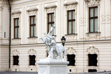 Fototapeta na wymiar Detail of Upper Belvedere palace in Vienna, Austria