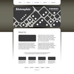 Website Template with Abstract Header Design - Squares Pattern