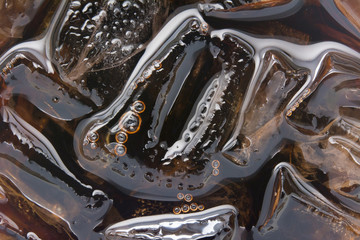 soft drink with ice background