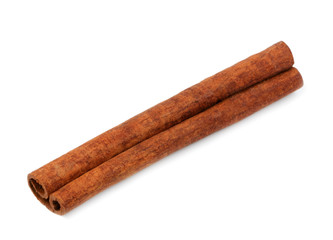 Cinnamon sticks isolated on the white background