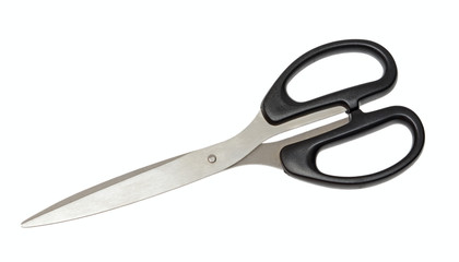 Obraz premium Black scissors isolated on the white background