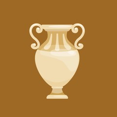 Vector Illustration of a  greek antiquity urns. Vector ancient greek vases set in traditional colors