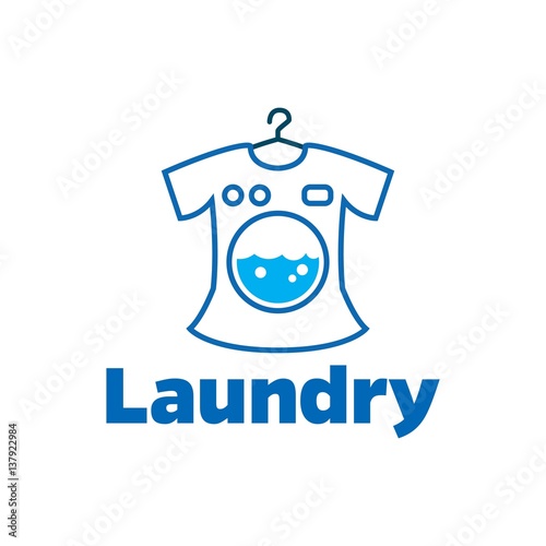 "Laundry and cleaning logo design template" Stock image ...