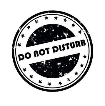 Do not disturb stamp.Sign.Seal.Logo