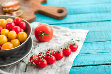 various fresh tomatoes
