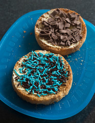 biscuit with chocolate sprinkles
