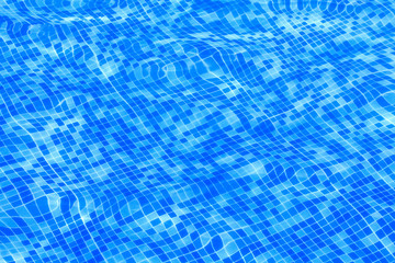 Blue ripped water in swimming pool background.