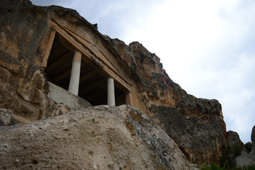 Midas Monument of Ancient Midas City in Yazilikaya, Eskisehir,
