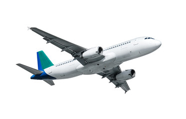 Fototapeta premium Samolot odizolowywający na białym tle