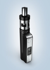 electronic cigarettе box mode on blue gradient background 3d