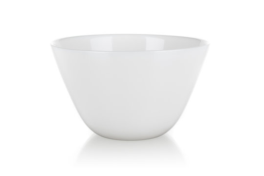 White ceramic bowl isolated