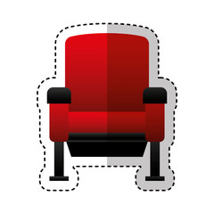 cinema chair isolated icon vector illustration design