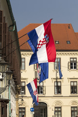 Croatian flag at parlament building